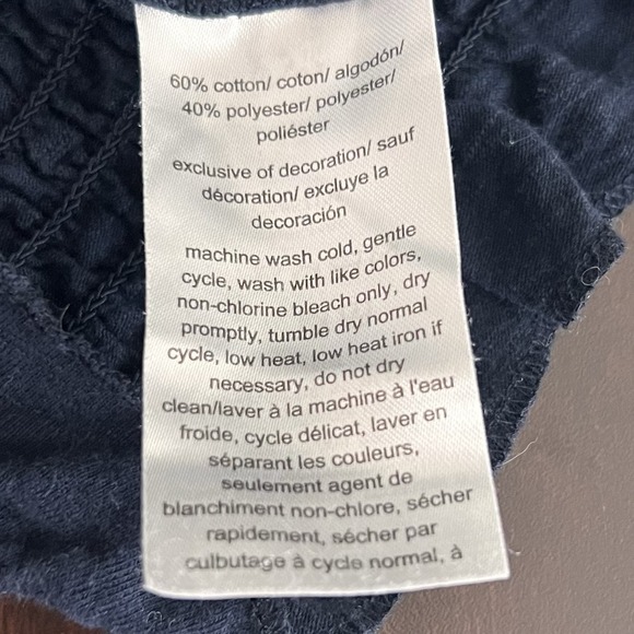 Tommy Jeans Women's Navy On Or Off-Shoulder‎ Short Sleeve Cropped Blouse Size Lg - Picture 6 of 6